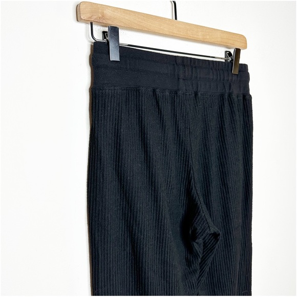 Zyia Jogger Pants Small Black Soft Ribbed Full Length Drawstring Pockets - Picture 5 of 11